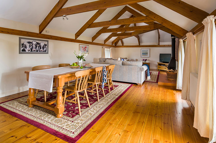 living space from dining