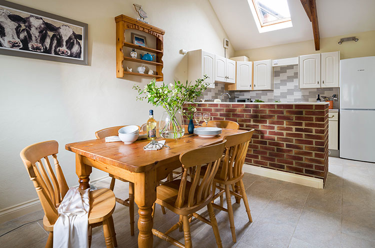 kitchen and dining area